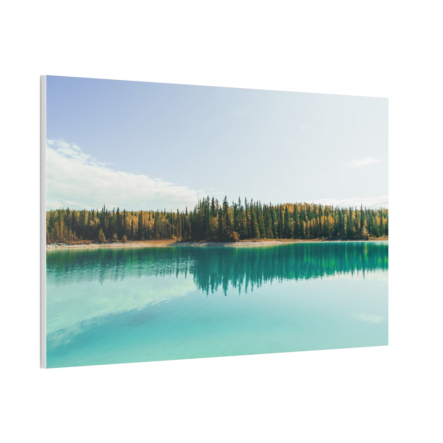 Evergreen & Water, Canvas Stretched, 2 Sizes Available 24"x16" & 36"X24" x 0.75"