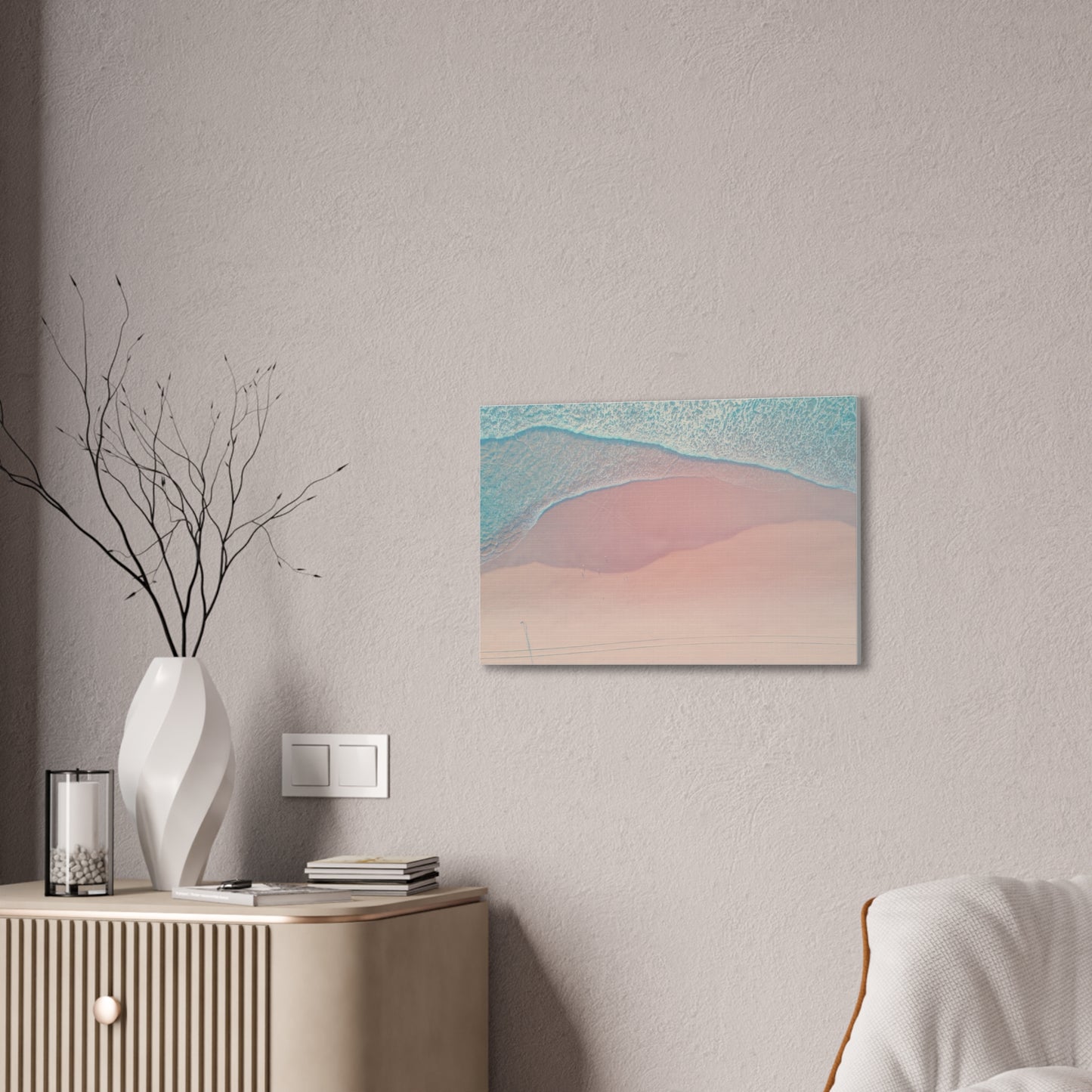 Sand & Water, Canvas Stretched, 2 Sizes Available 24"x16" & 36"x24" 0.75"
