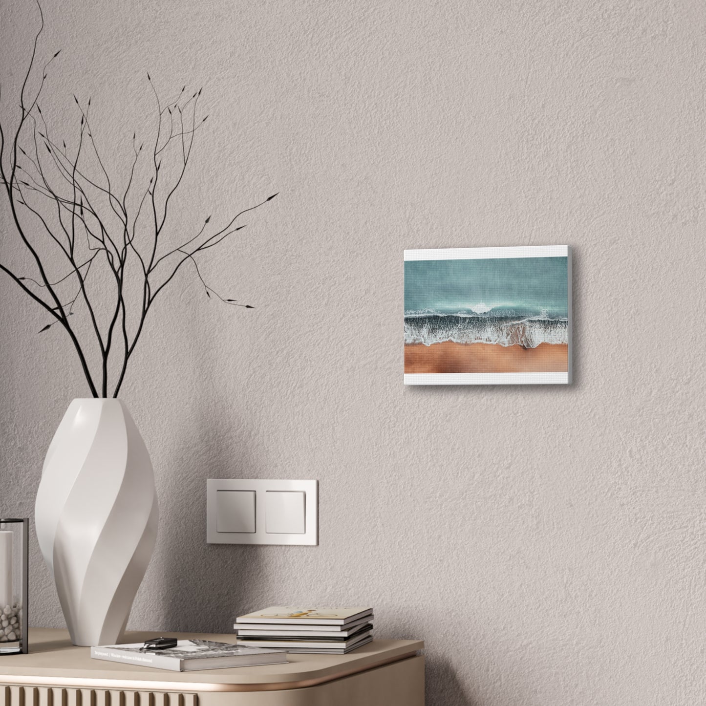 Waves & Sand 2, Canvas Stretched, 2 Sizes Available 24"x16" or 36"x24" x 0.75"