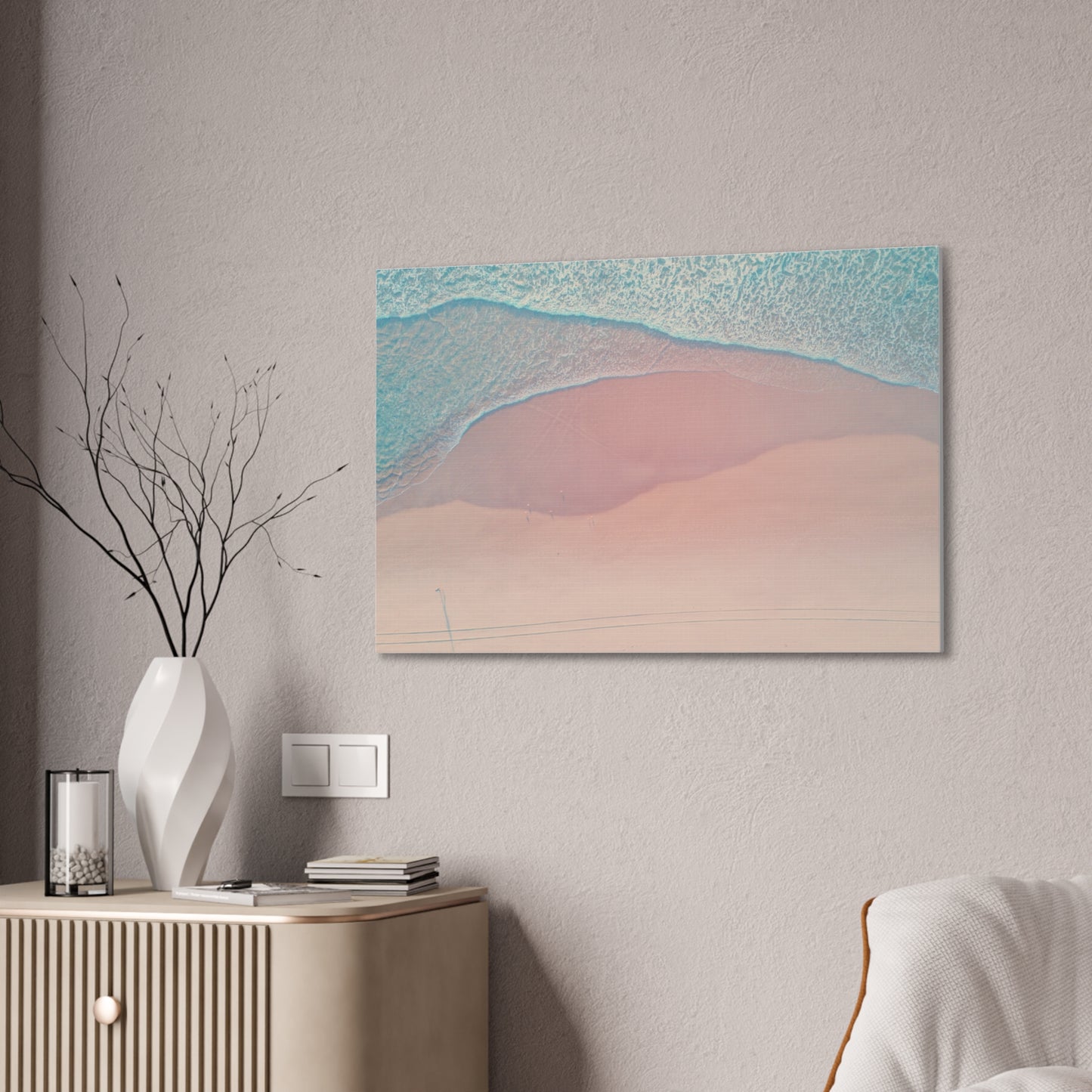 Sand & Water, Canvas Stretched, 2 Sizes Available 24"x16" & 36"x24" 0.75"