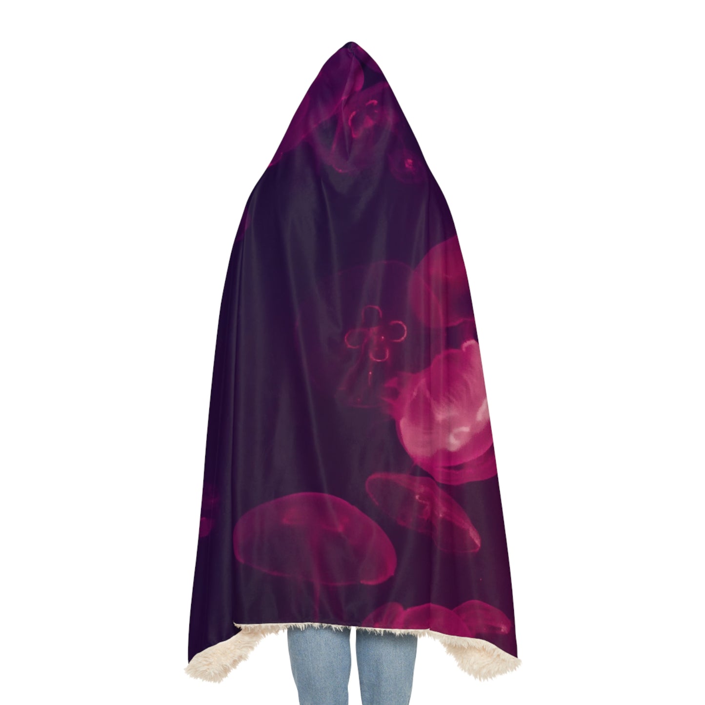 Snuggle Blanket - Underwater Jellyfish Ruby Red