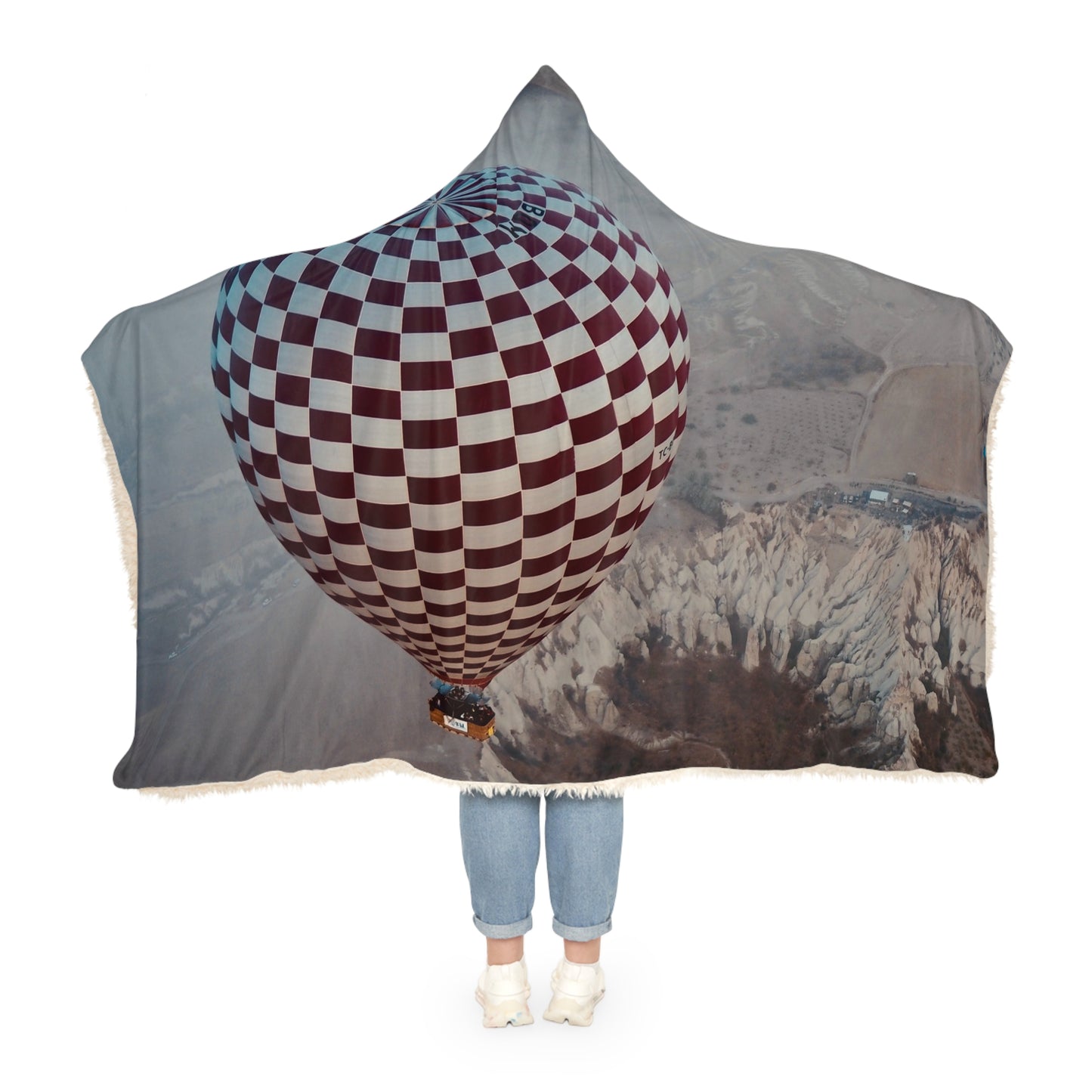 Snuggle Blanket - Hot-Air Balloon Over Mountains