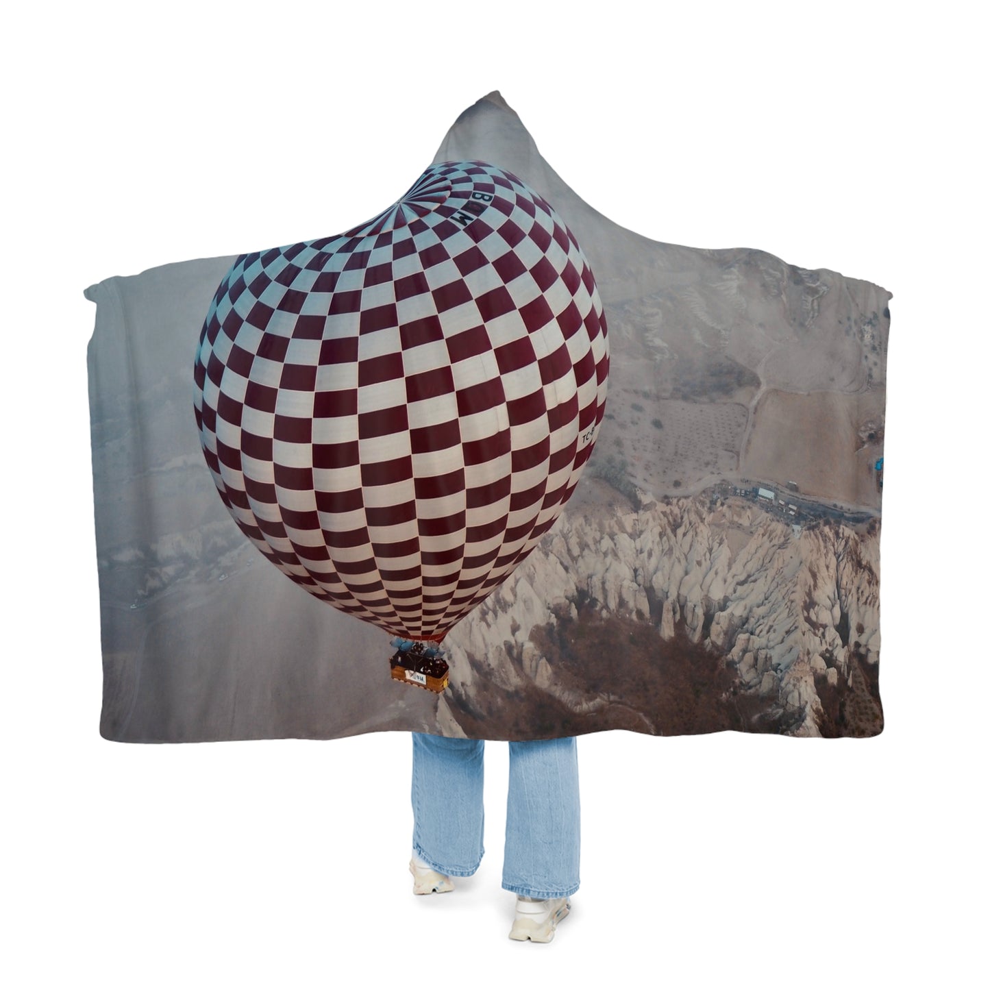 Snuggle Blanket - Hot-Air Balloon Over Mountains