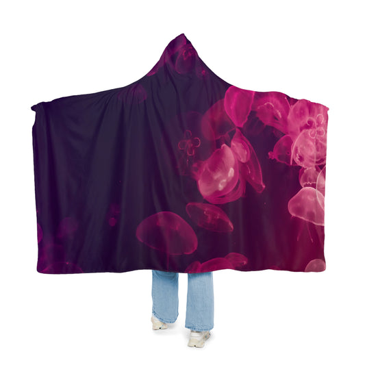 Snuggle Blanket - Underwater Jellyfish Ruby Red