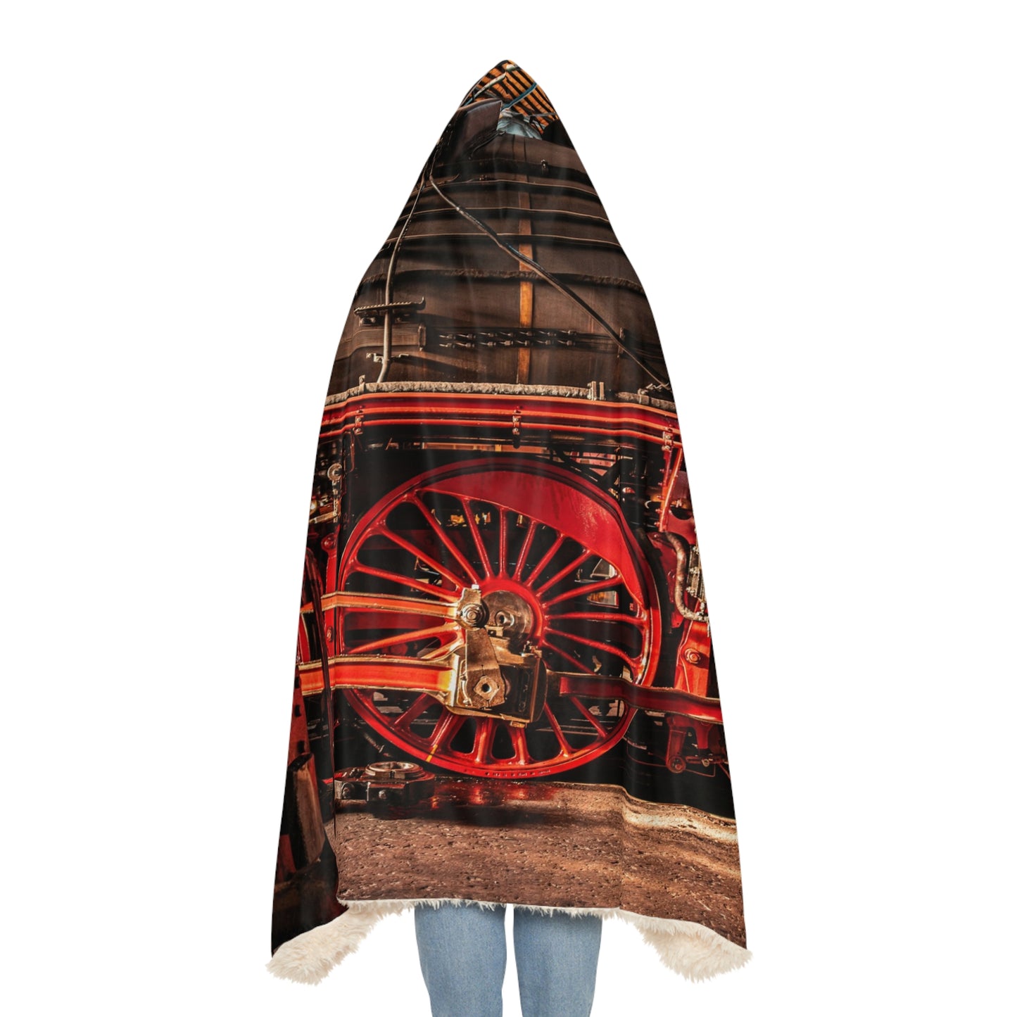 Snuggle Blanket - Steam Train Red Wheels