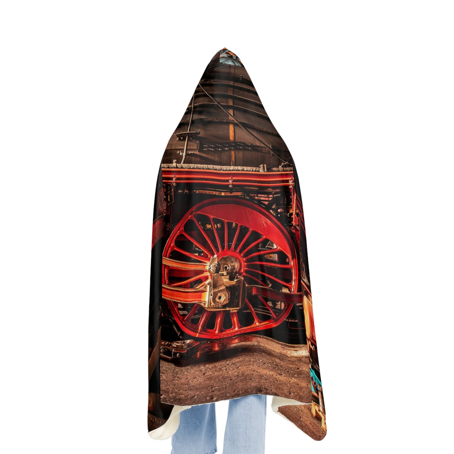 Snuggle Blanket - Steam Train Red Wheels