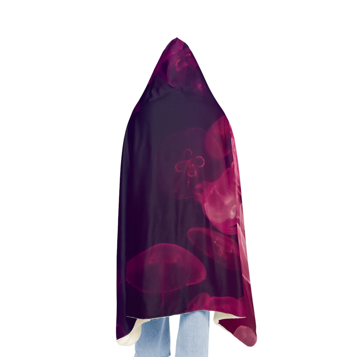 Snuggle Blanket - Underwater Jellyfish Ruby Red